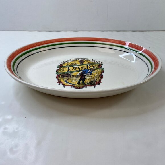 Himark Buona San Remo Italia Oval Pasta Serving Bowl 15.5" x 11" Ceramic - Picture 1 of 10